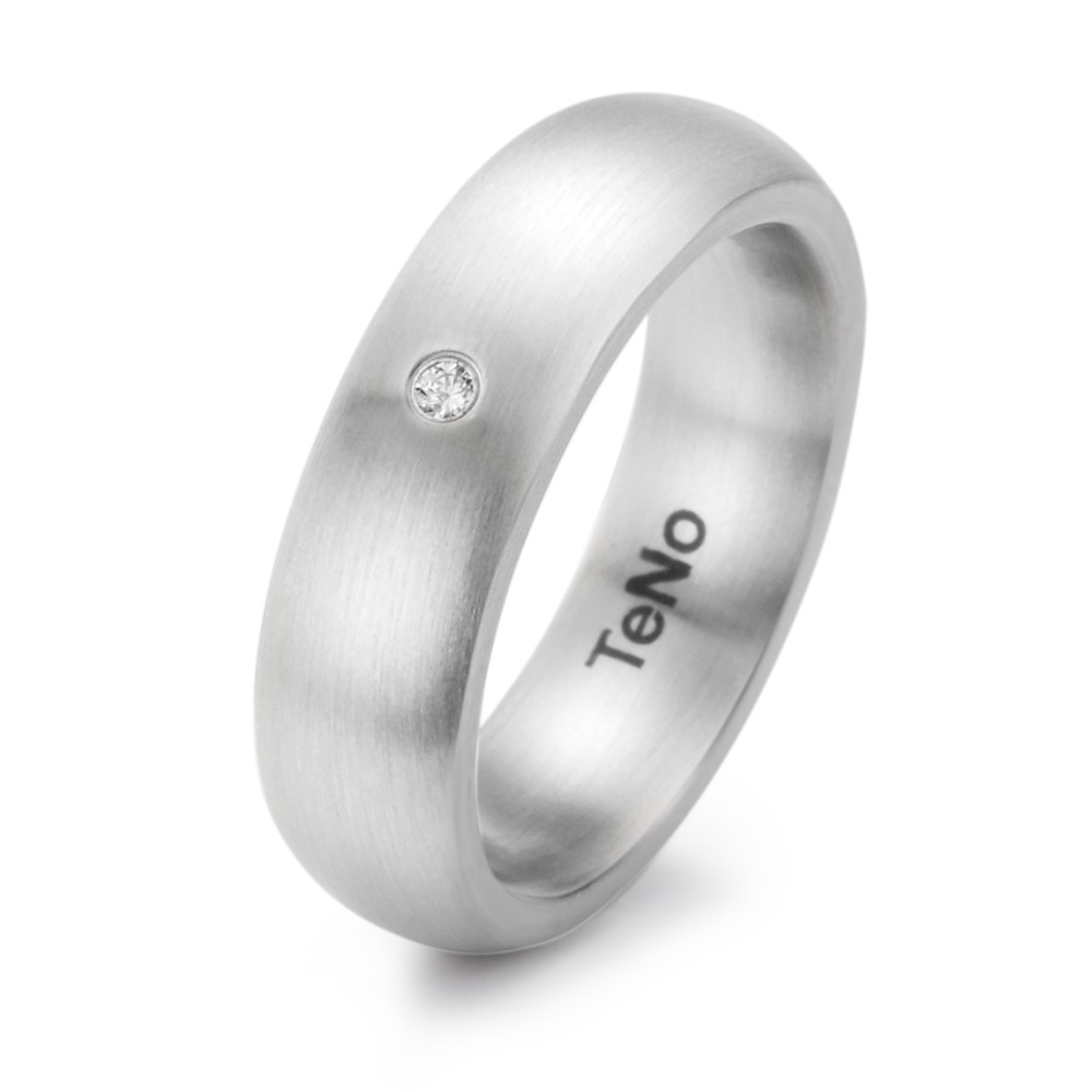 Fingerring Der Ring «Luva» ist aus Edelstahl gefertigt und mit einem einzelnen Diamanten besetzt ist. Das matte Finish des Edelstahls verleiht dem Ring ein modernes und zugleich zeitloses Aussehen. Der Diamant fügt dezente Eleganz hinzu und schafft einen Blickfang. Dieser Ring ist das perfekte Accessoire, das Stil und Understatement vereint. 069.0612.XX