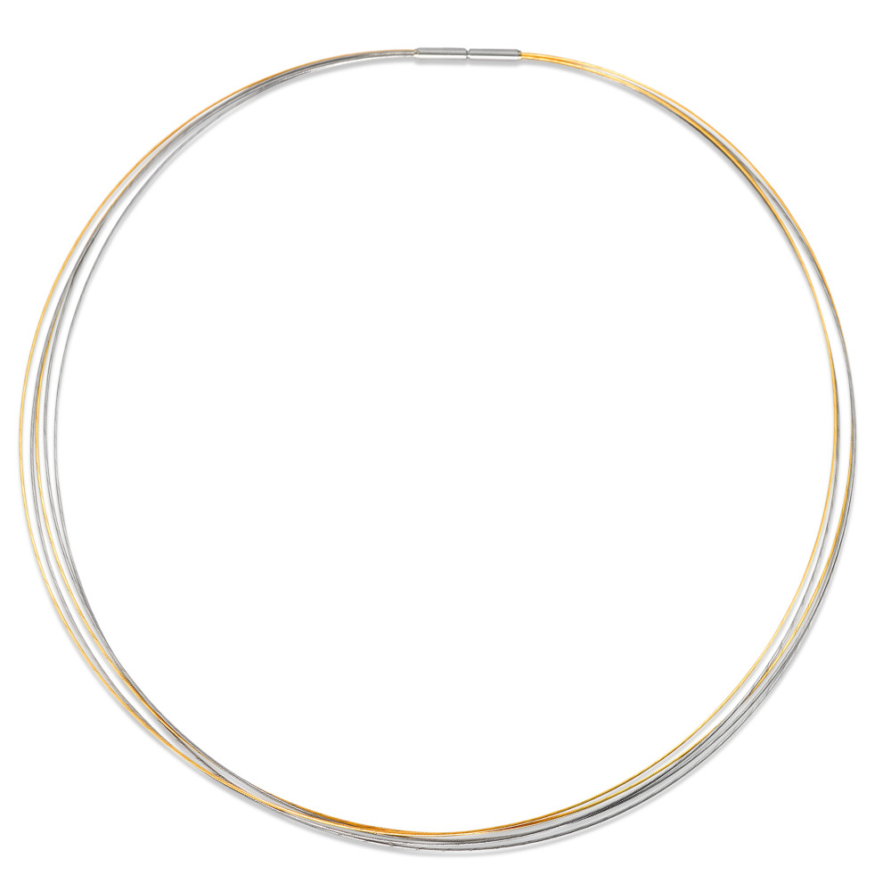 Collier Achtung Damen: Gehen Sie stilvoll aus mit dieser schicken, modischen Halsschmuck! Die aus Edelstahl und Aluminium gefertigte und eloxierte Collier mit Bajonettverschluss hat eine Länge von 40 cm und ist damit ein echter Hingucker. Setzen Sie ein Zeichen mit dieser stilvollen und einzigartigen Schmuck! 011.0250.40