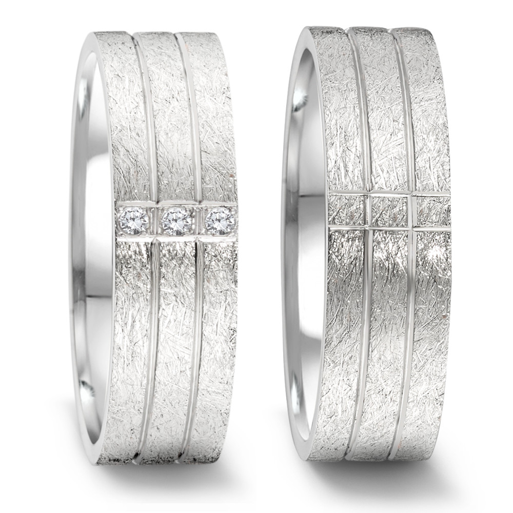 Partnerring TeNo Ring YuNis mit Brillantpavée TW/si 0,06 Carat Design eismatt 069.33P02.D54.XX