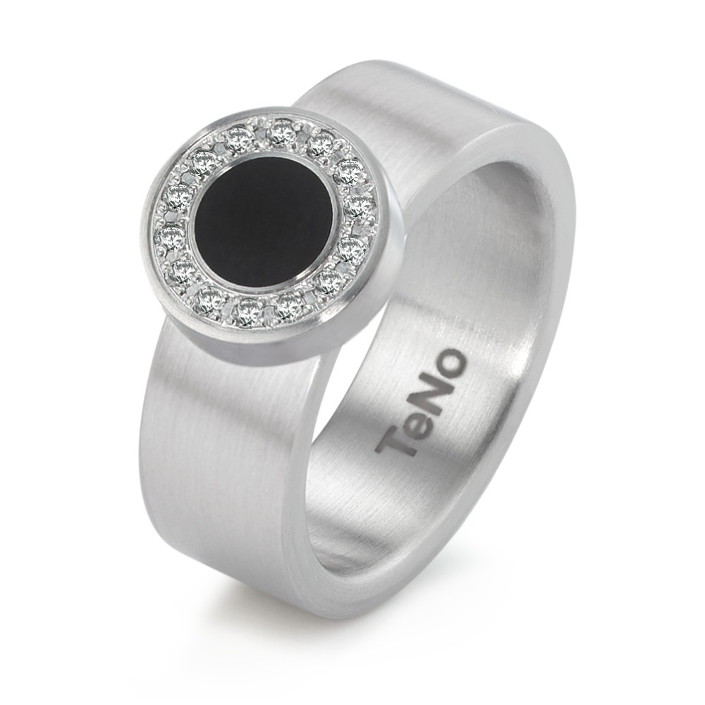 Fingerring TeNo deluxx Ring aus Edelstahl mit Brillantpavée 064.03P08.D15.XX