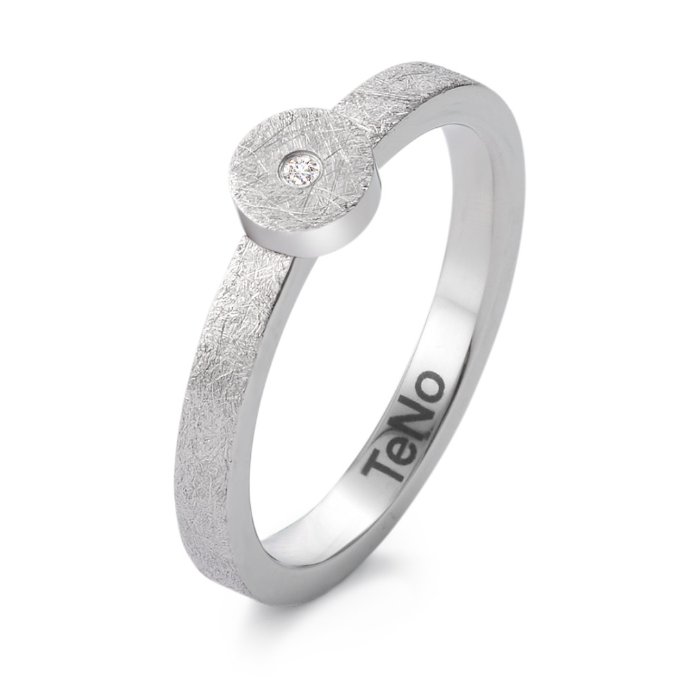 Fingerring TeNo Design Ring Topa eismattiert mit Brillant 0,012ct.TW/si 369.2413.XX