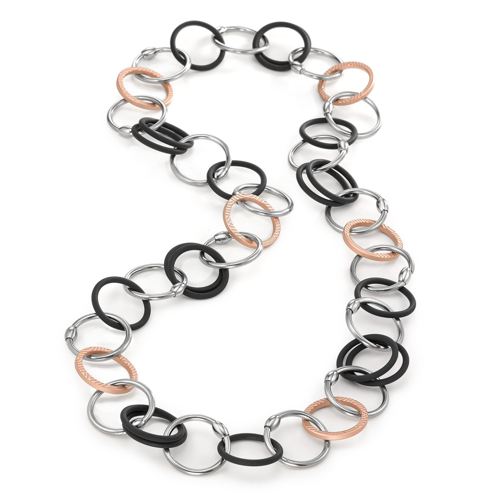 Collier TeNo Gliederkette ENDLESS "Light Rosé" aus Edelstahl, Aluminium und Kautschuk 010.019RLR2.60