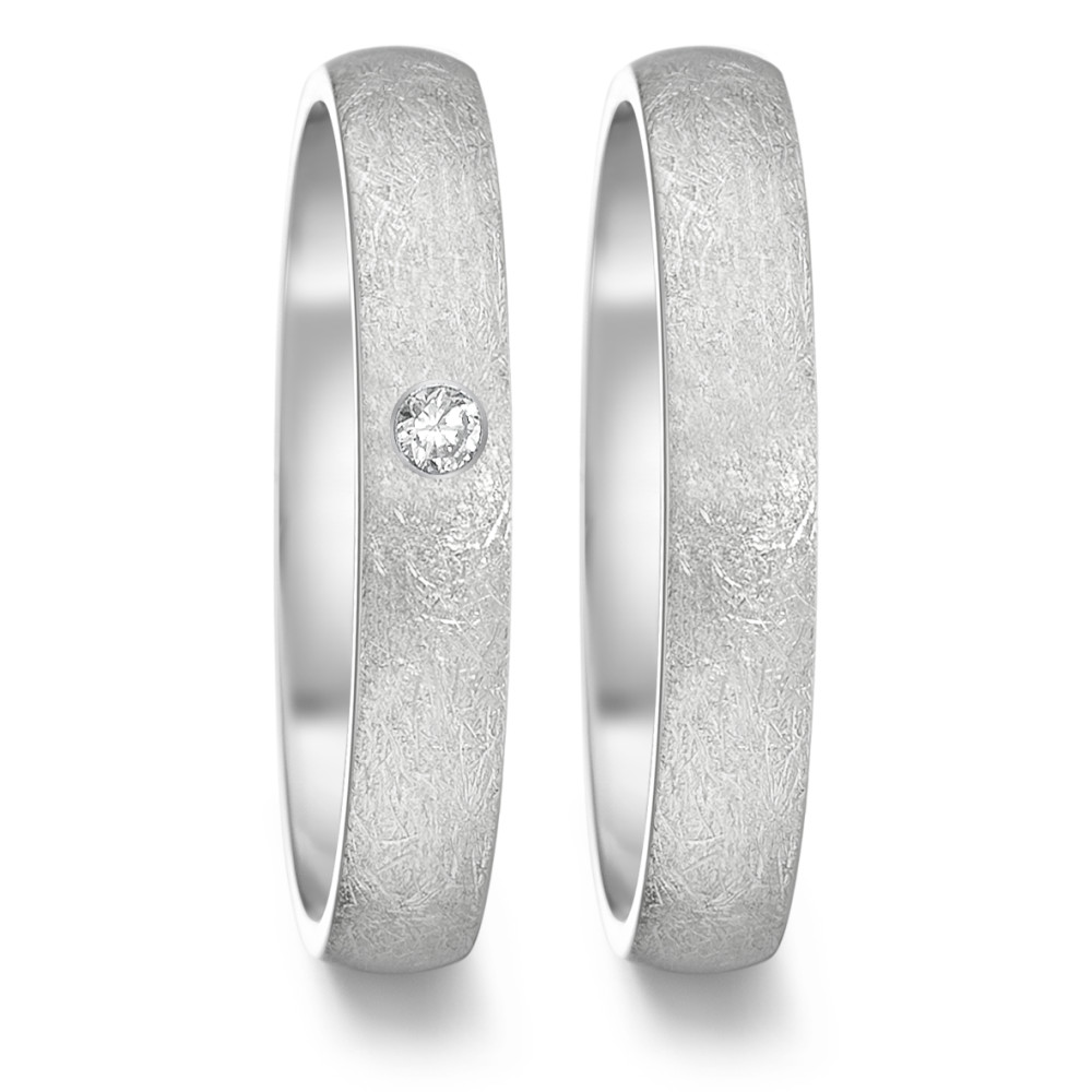Partnerring Eleganter Damen-Partnerring aus hochwertigem Edelstahl mit matter Oberfläche. Verziert mit einem funkelnden Diamanten, der dem Ring einen dezenten, edlen Glanz verleiht. Perfektes Symbol für Liebe und Verbundenheit – robust, stilvoll und zeitlos schön. 369.6014.XX