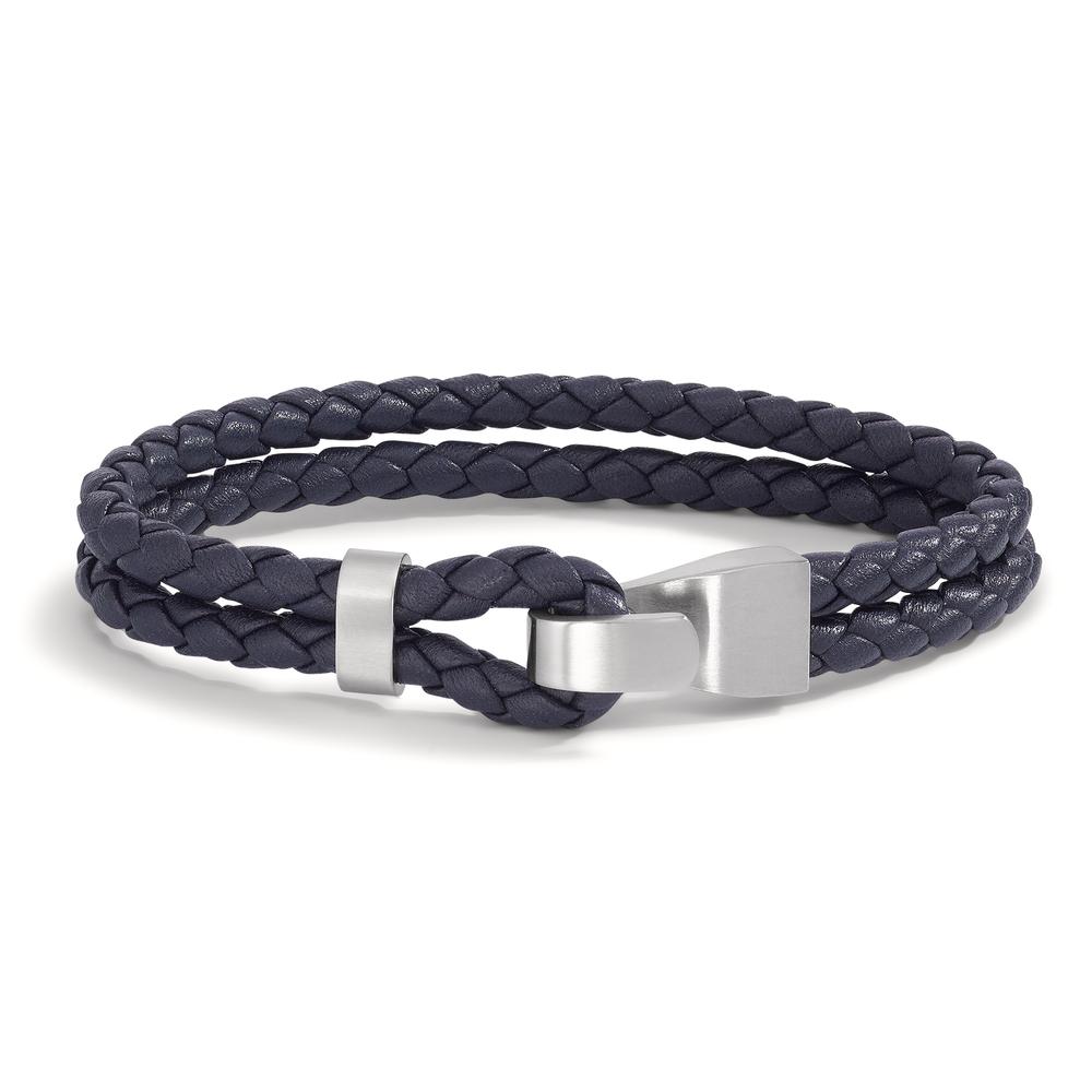 Armband Dieses Herrenarmband vereint robustes Leder mit edlem Edelstahl für einen modernen Look. Das geflochtene Lederband sorgt für Komfort und stilvolle Eleganz, während der stabile Magnetverschluss sicheren Halt bietet. Perfekt für den maskulinen Alltagsstil.
