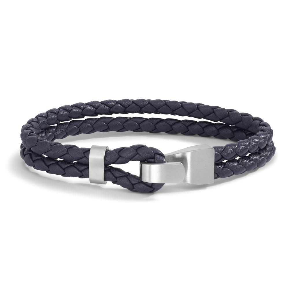 Armband TeNo Lederarmband Vadino Navy Blue mit einem formschönen Knebelverschluss aus Edelstahl. Für einen lässig-eleganten Look ist das Vadino Armband im maritimen Dunkelblau perfekt geeignet. Es passt sowohl zum Alltagsoutfit als auch zum Business-Anzug. Sportlich-elegant, stark und praktisch: Durch die verstellbare Edelstahlschlaufe lässt sich das Armband leicht an- und ausziehen. 