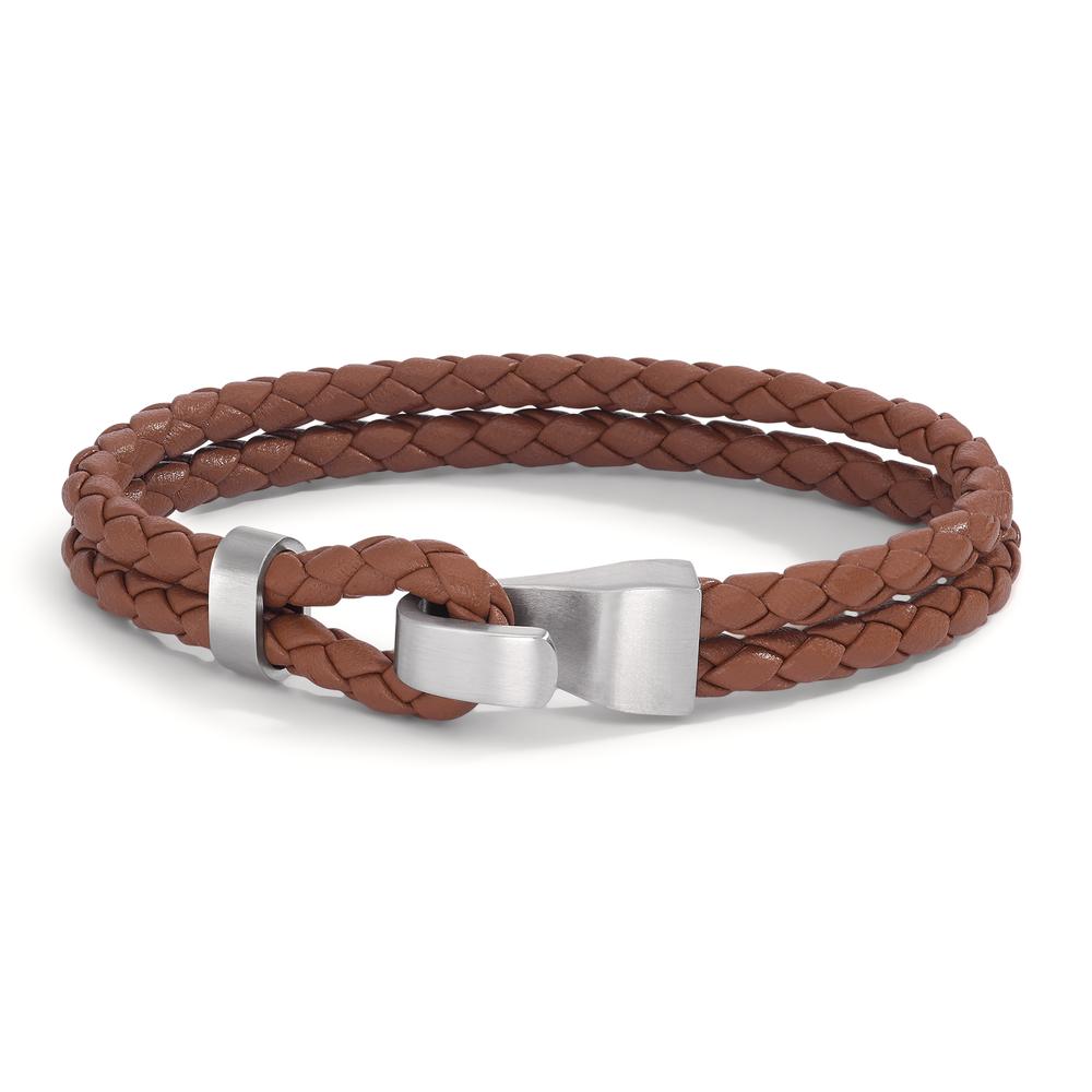 Armband Dieses Herrenarmband kombiniert hochwertiges, geflochtenes Leder mit einem robusten Edelstahlverschluss. Das zeitlose Design sorgt für einen maskulinen Look und passt perfekt zu jedem Outfit. Ein stilvolles Accessoire für den modernen Mann, das Komfort und Langlebigkeit vereint.