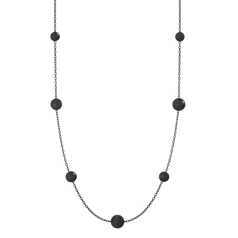 Collier Eine zarte schwarze Kostbarkeit ist diese qualitativ hochwertige Nera-Halskette von TeNo, die durch ihre schwarzen Kugeln aus Carbon ein extravagantes Design verkörpert. Die elegante Statementkette aus nachtschwarzem Edelstahl ist in verschiedenen Längen erhältlich und ermöglicht spannende Kombinationen. Die klassischen Carbonkugeln sind Inbegriff dieses zeitlos modernen Schmuckstücks. 