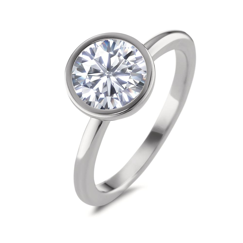 Fingerring Individuell kombinierbar: Dieser minimalistische Ring mit funkelndem Crystal White Zirkonia ist ein echter Eyecatcher. Durch seine filigrane Ringschiene kann er sowohl als Solitär als auch zur Ergänzung mit einem weiteren Joy Ring mit kleinem Stein getragen werden. Ob Ton-in-Ton oder mit kontrastreichen Farben - es entstehen immer wieder neue, aufregende und ganz individuelle Looks. 