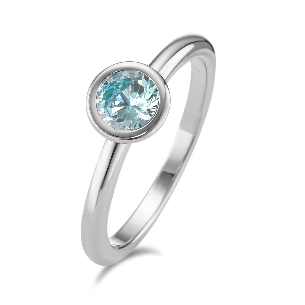 Fingerring Eleganter Damen-Fingerring aus hochwertigem Edelstahl, veredelt mit einem strahlenden Zirkonia-Stein in edlem Hellblau. Der zeitlose, schlichte Ring eignet sich perfekt für jeden Anlass und verleiht Ihrem Look einen dezenten Glanz. Pflegeleicht und langlebig – ein Schmuckstück fürs Leben.