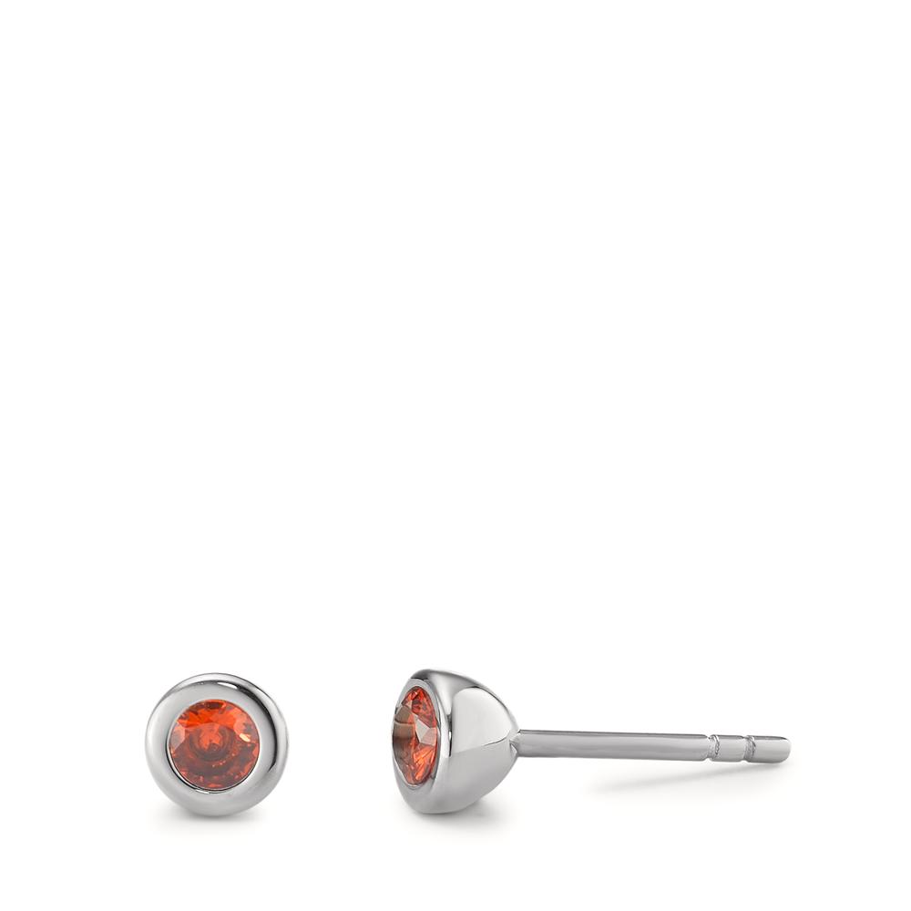 Ohrstecker Elegante Damen Ohrstecker aus hochwertigem Edelstahl mit funkelndem orangefarbenem Zirkonia. Dezentes Design, perfekt für jeden Anlass. Hautfreundlich, langlebig und einfach zu kombinieren – wertet jeden Look stilvoll auf. Ein zeitloses Schmuckstück für Damen.
