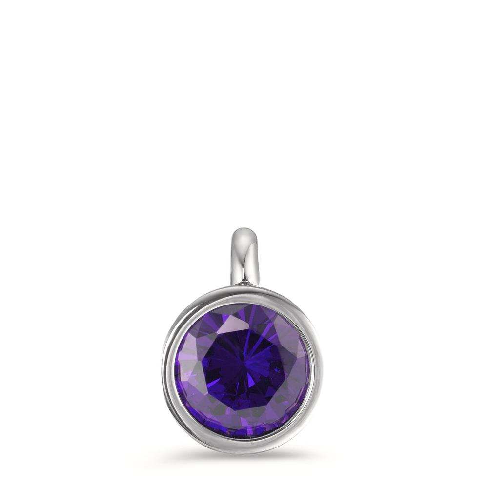 Anhänger Dieser elegante Damen-Anhänger aus hochwertigem Edelstahl besticht durch einen funkelnden, violetten Zirkonia. Zeitloses Design und robuste Verarbeitung machen ihn zum perfekten Accessoire für jeden Anlass. Setzen Sie stilvolle Akzente mit diesem edlen Schmuckstück.