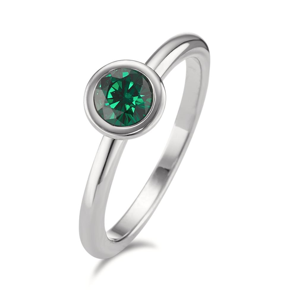 Fingerring Eleganter Damen Fingerring aus hochwertigem Edelstahl mit einem funkelnden grünen Zirkonia. Das zeitlose Design macht ihn zum perfekten Accessoire für jeden Anlass und verleiht Ihrem Look einen strahlenden Akzent. Hautfreundlich und langlebig – ein Schmuckstück für die Ewigkeit.