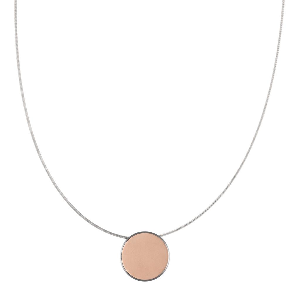 Collier Puristisch, zeitlos und stilvoll: An diesem hochwertig verarbeiteten Pura Halsreif von TeNo Design spielt elegantes Roségold die Hauptrolle. Zweifarbig im Bicolor Look aus Edelstahl mit IP Rosé Vergoldung gefertigt ist das filigrane Seilcollier ein stilvoller Begleiter für den Alltag wie auch am Abend. 