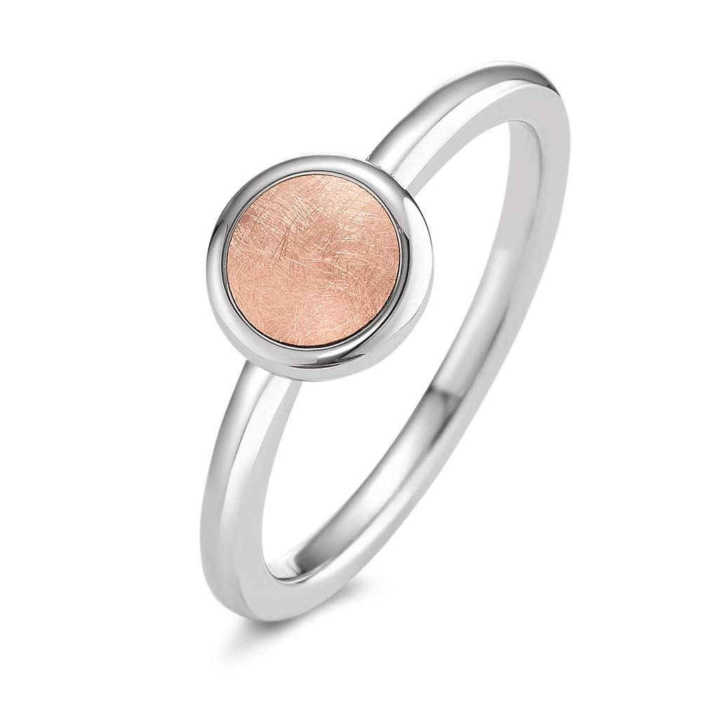 Fingerring Zierlich, elegant und wunderschön: Der kleine Elyna Ring in minimalistisch schlichtem TeNo Design besticht durch sein zeitlos gestaltetes Ringtop in Roségold-Bicolor aus Edelstahl. Dieser Ring ist ein wahrer Schatz und kommt mit seiner glanz-eismattierten Optik ganz ohne Glitzern und Funkeln aus. Im selben Design gibt es Ohrstecker, Ohrhänger und Halsketten sowie einen weiteren Ring mit grösserem Ringtop. 