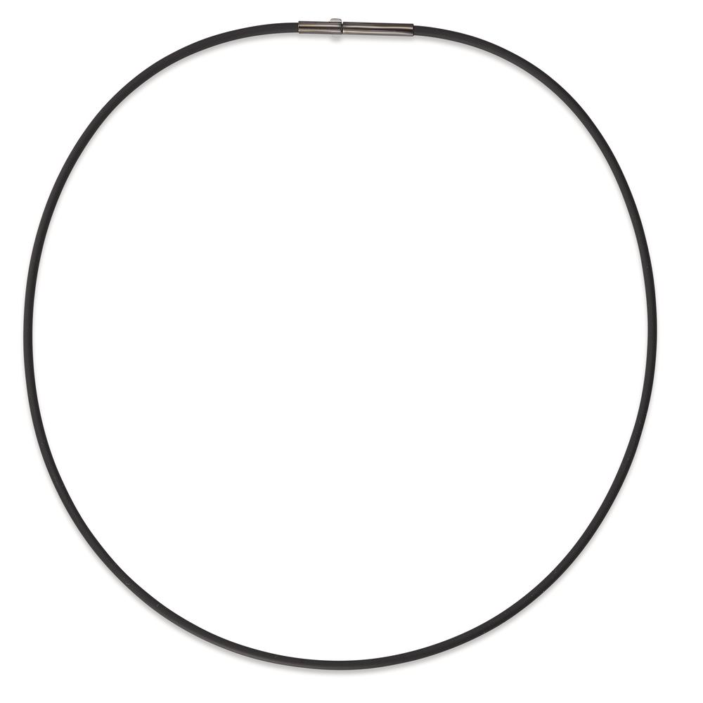 Collier Dieses schlichte Damen-Collier kombiniert elegantes Edelstahl mit flexiblem Silikon. Es besticht durch minimalistisches Design und sorgt für einen modernen Look. Ideal für Alltag und besondere Anlässe – ein zeitloses Accessoire, das sich vielseitig kombinieren lässt. 