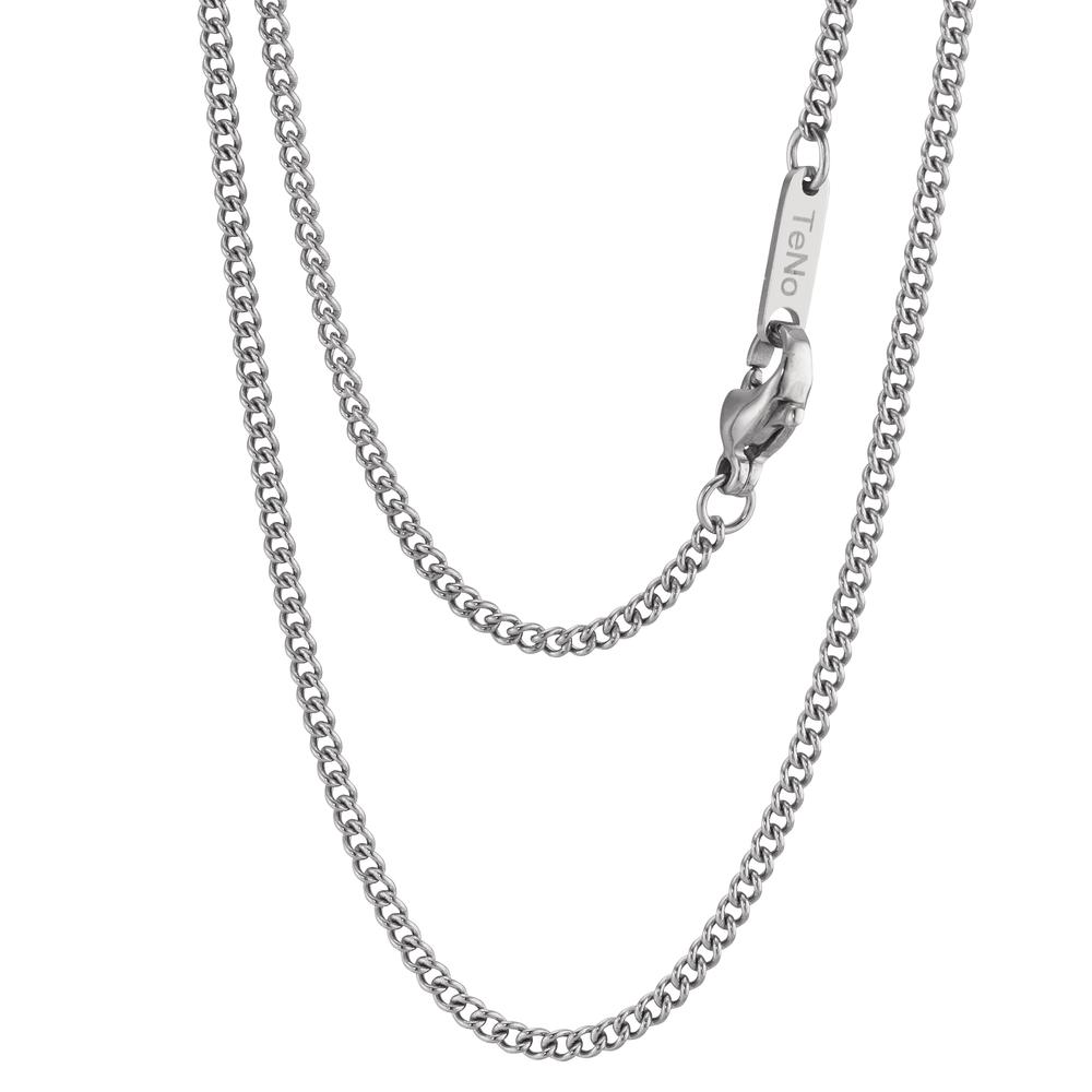Halskette TeNo Essential Halskette aus feingliedrigen, aber sehr robusten Kettengliedern. Diese zeitlos schöne Edelstahlkette ist vielfältig einsetzbar und kann sowohl mit als auch ohne Anhänger getragen werden. Ob einzeln getragen oder im Ketten-Layering wertet sie als dankbares Basic jeden Look auf. Die 40 cm lange silberfarbene Halskette passt an alle Kettenanhänger mit einem Ösendurchmesser von 2,8 mm. 