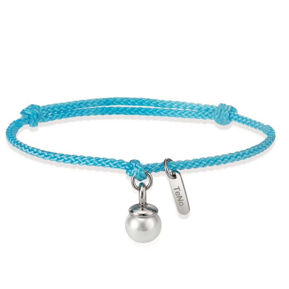 Armband Elegantes Damen-Armband aus geflochtenem Textilband in frischem Blau, veredelt mit einer zarten Muschelperle und hochwertigen Edelstahl-Elementen. Leicht und bequem zu tragen, verleiht es jedem Look einen maritimen Touch und sorgt für stilvolle Akzente. Perfekt für jeden Tag!