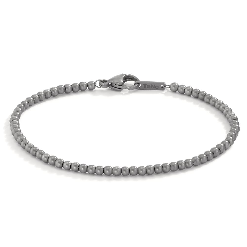 Armband TeNo Adonic Armband aus sandmattiertem Edelstahl. Das handgefertigte Kettenarmband mit feinen 3,0 mm Edelstahlkugeln kann im Layering Style besonders gut zu allen TeNo Heritage und Dykon Armbändern kombiniert werden. 