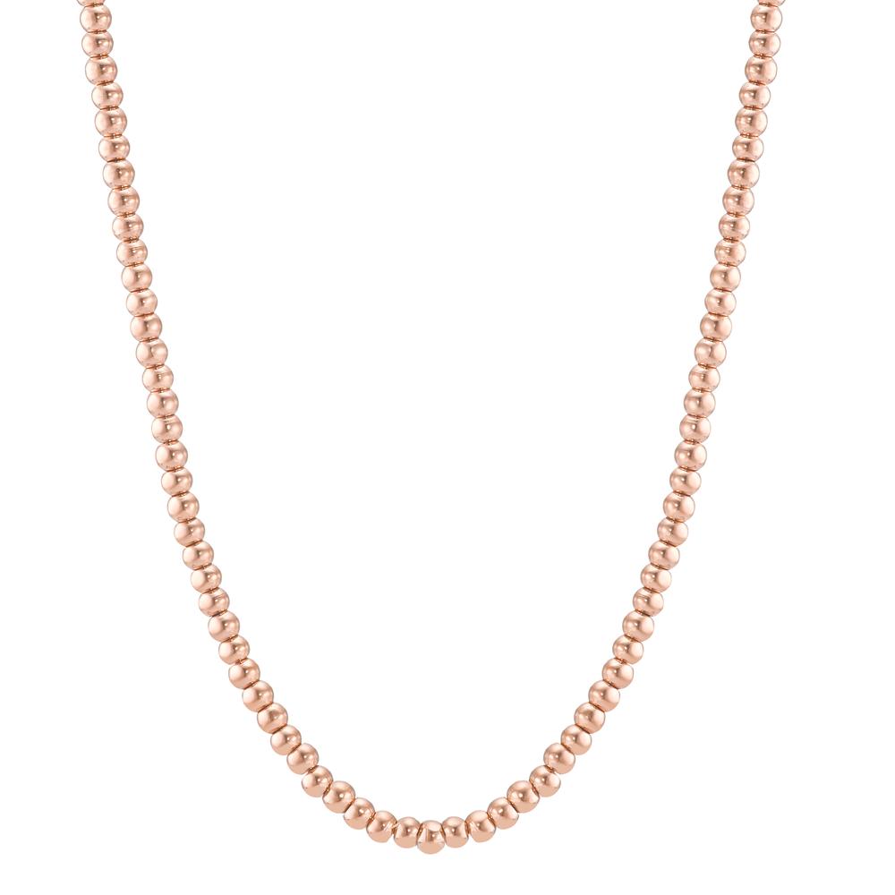 Collier Dieses elegante Damen-Collier aus hochwertigem Edelstahl besticht durch seine feine Kugelkette in warmem Roségold-Ton. Es ist leicht, hautverträglich und vielseitig kombinierbar – ein zeitloses Schmuckstück für jeden Anlass. Länge ca. 45 cm.