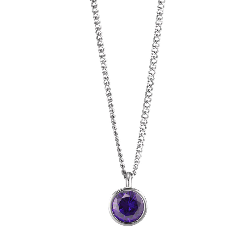 Halskette mit Anhänger Elegante Damen Halskette aus hochwertigem Edelstahl mit funkelndem Zirkonia-Anhänger in tiefem Violett. Zeitloses Design, das jedem Outfit einen dezenten Glanz verleiht. Perfekt für Alltag und besondere Anlässe – ein edles Accessoire für stilbewusste Frauen. 593985,595252