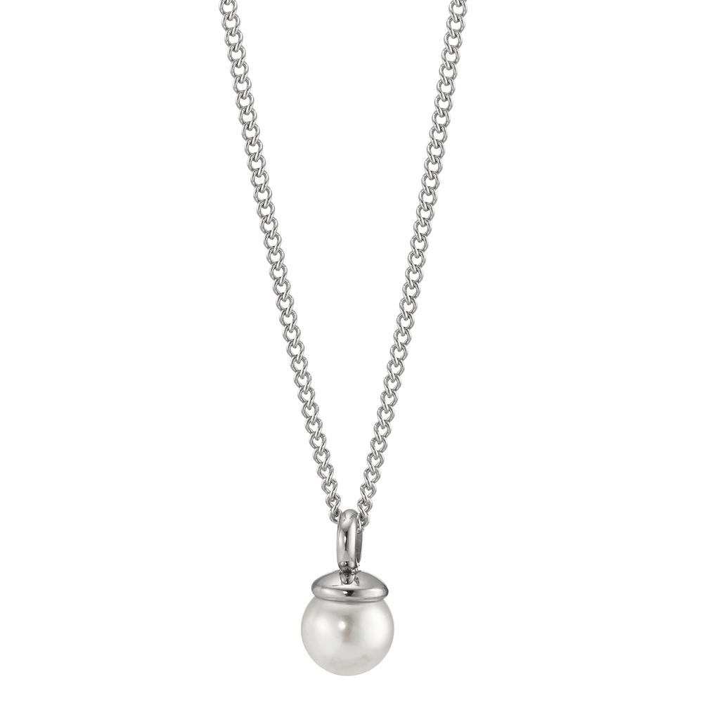 Halskette mit Anhänger Das Highlight dieses kombinationsfreudigen Ketten-Sets ist der Pearl Drop Anhänger mit seiner schönen 7.0 mm weissen Muschelperle. Die feine Gliederkette aus glänzendem Edelstahl ist einzeln getragen bestens geeignet, um einen dezenten Look gekonnt in Szene zu setzen. Wer es gerne noch legerer mag, kann einen in vielen Farbtönen erhältlichen Joy Charm-Anhänger mit funkelnden Zirkonia ergänzen. 595288,595240