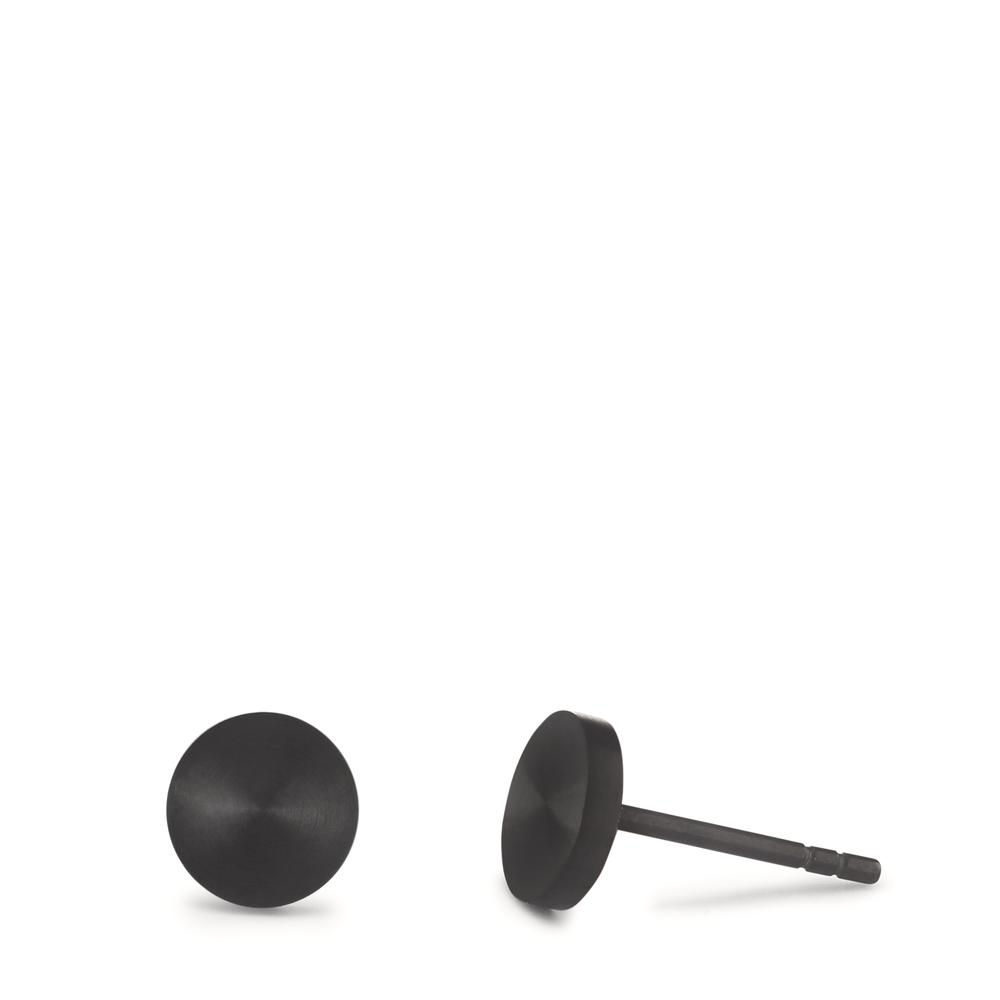 Ohrstecker Moderne Damen Ohrstecker aus hochwertigem Edelstahl in edlem Schwarz. Klassisches, rundes Design mit mattem Finish, das vielseitig kombinierbar ist. Hautfreundlich, langlebig und ideal für jeden Anlass – schlicht und elegant, passend zu jedem Outfit. Zeitloser Schmuck für den Alltag.
