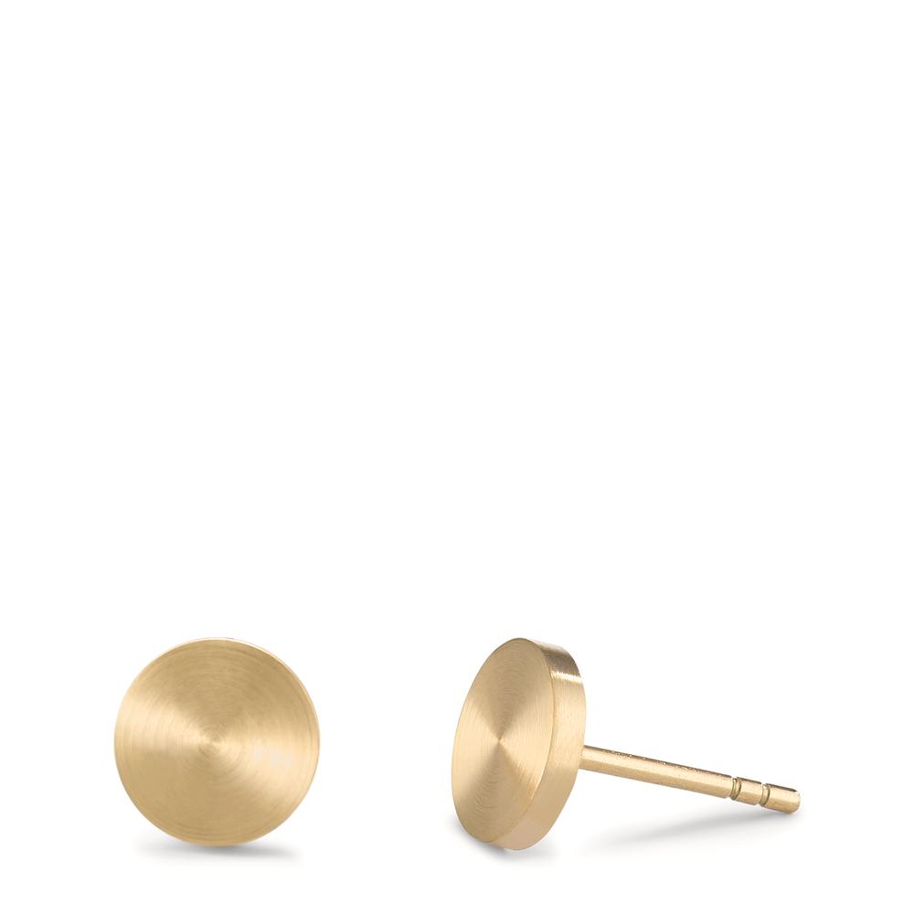 Ohrstecker Zeitlose Damen Ohrstecker aus hochwertigem Edelstahl in elegantem Goldton. Die schlichten, runden Designs sind matt gebürstet und verleihen jedem Look eine dezente, stilvolle Note. Perfekt für jeden Tag und auch als Geschenk geeignet. Hautfreundlich und langlebig.