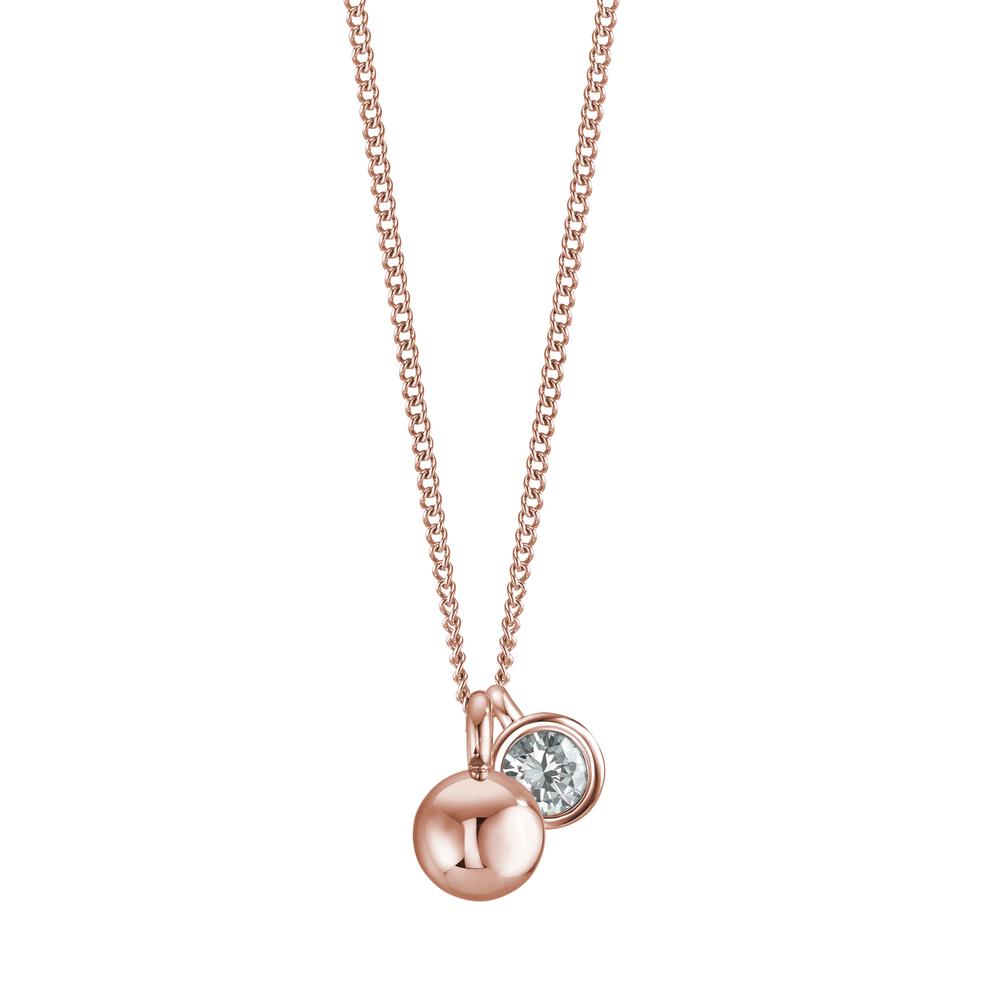 Collier Filigranes Design mit großer Wirkung: Als perfekter Eyecatcher fungiert diese roségoldfarbene Edelstahlhalskette mit ihren beiden Charmanhängern. Entworfen für Frauen jeden Alters, die ihren persönlichen Style völlig unkompliziert leben möchten. Die Anhänger können nach Lust und Laune ausgetauscht und auch im Mix & Match mit anderen Farben aus der Joy Familie kombiniert werden. 595698,594020,595245