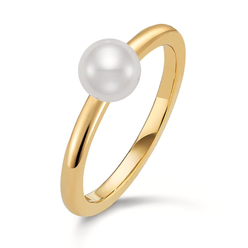 Fingerring Eleganter Damenring aus hochwertigem Edelstahl mit goldfarbener Oberfläche. Das Highlight bildet eine zarte Muschelperle, die für zeitlose Schönheit und feminine Eleganz sorgt. Ideal für jeden Anlass und ein stilvolles Accessoire, das jedes Outfit perfekt ergänzt.