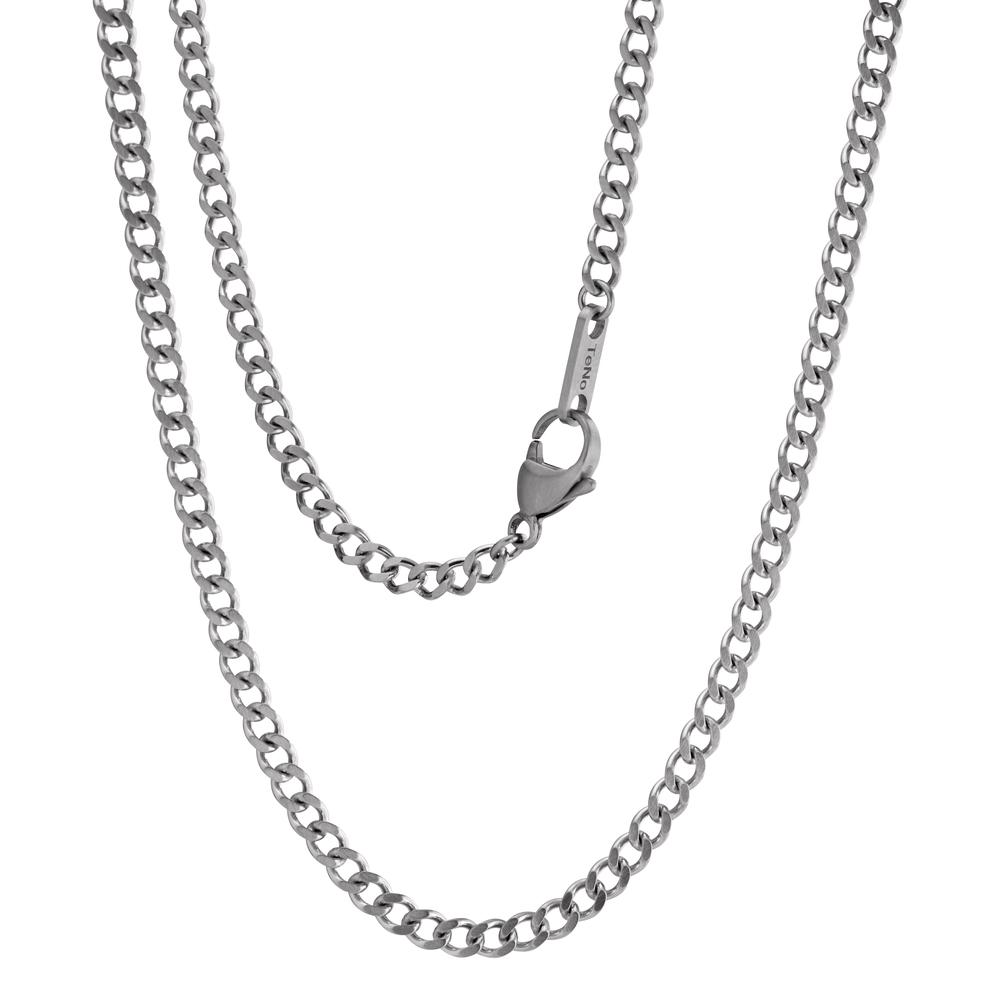 Halskette Die Essential Kette M38 aus der TeNo Basic Collection ist ein vielseitiges Accessoire aus fein mattiertem Edelstahl mit einer Breite von 3,8 mm und einer Dicke von ca. 1,6 mm. Die Edelstahlkette wird mit einem soliden Karabinerverschluss geschlossen und ist vielfältig einsetzbar. Die 50 cm lange silberfarbene Halskette passt an alle Kettenanhänger mit einem Ösendurchmesser von 3,9 mm. 