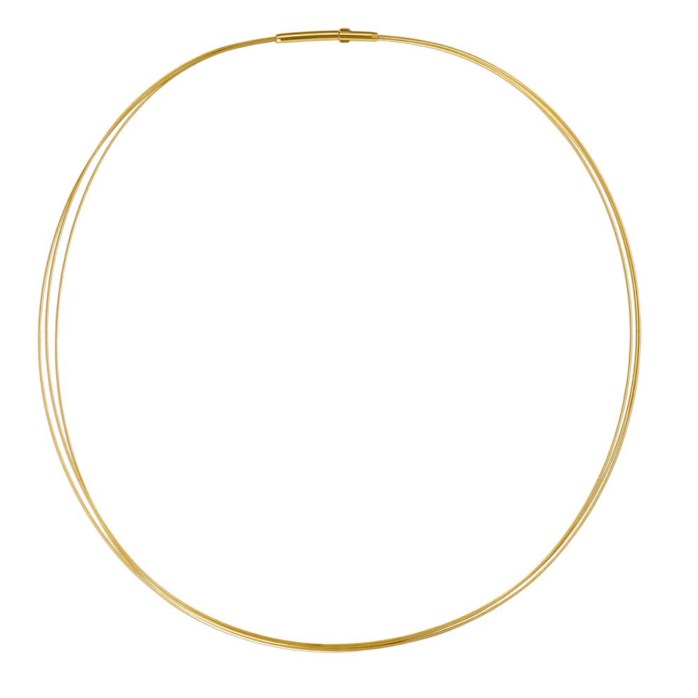 Collier Edles Damen-Collier aus hochwertigem Edelstahl mit goldfarbener Beschichtung. Das zarte, mehrsträngige Design verleiht jedem Outfit eine elegante Note und sorgt für einen glänzenden Auftritt – perfekt für Alltag und besondere Anlässe. Pflegeleicht und langlebig.