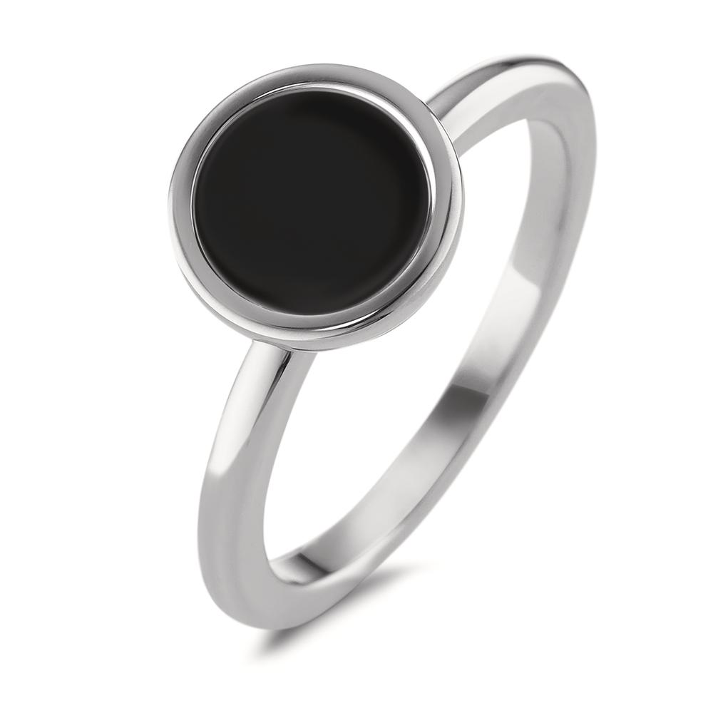 Fingerring Individuell kombinierbar: Dieser minimalistische Yuna Ring mit seinem auffälligen Design mit schwarzem Emaille ist ein eleganter Eyecatcher. Durch seine filigrane Ringschiene kann er sowohl einzeln als auch zur Ergänzung mit einem weiteren TeNo Ringen toll kombiniert werden. 