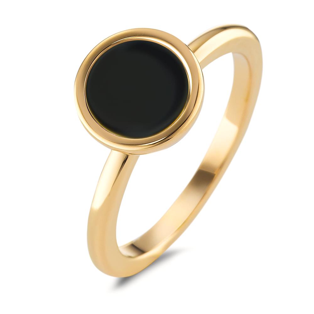 Fingerring Individuell kombinierbar: Dieser minimalistische Yuna Ring mit seinem auffälligen Design mit schwarzem Emaille ist ein eleganter Eyecatcher. Durch seine filigrane Ringschiene kann er sowohl einzeln als auch zur Ergänzung mit einem weiteren TeNo Ringen toll kombiniert werden. 