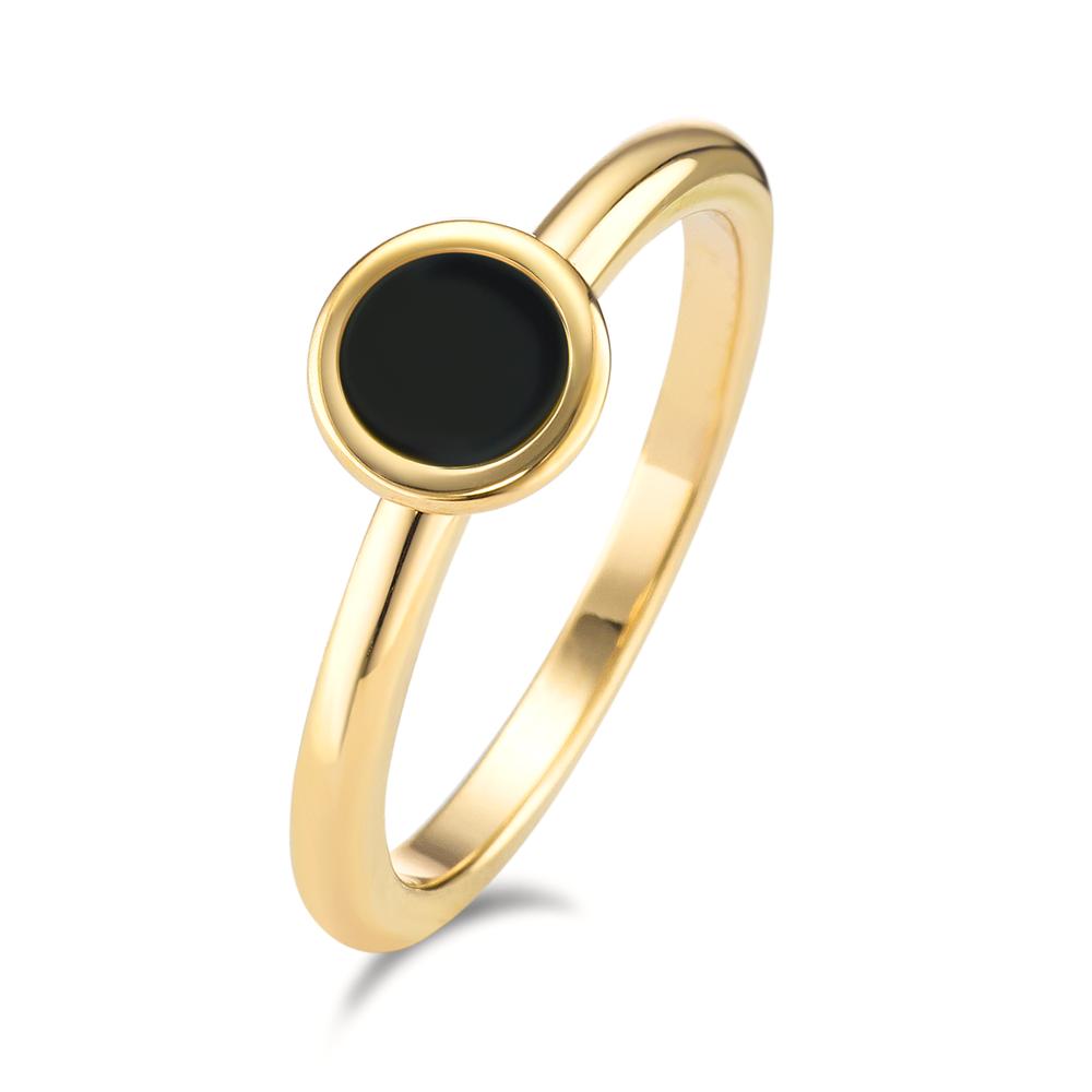 Fingerring Zeitlos, modern und elegant: Der filigrane Yuna-Ring in minimalistisch schlichtem Design besticht durch den markanten Kontrast mit schwarzem Emaille. Der glänzende Edelstahlring kann optimal mit anderen TeNo Ringen zu immer wieder neuen Ring-Stackings kombiniert werden.  