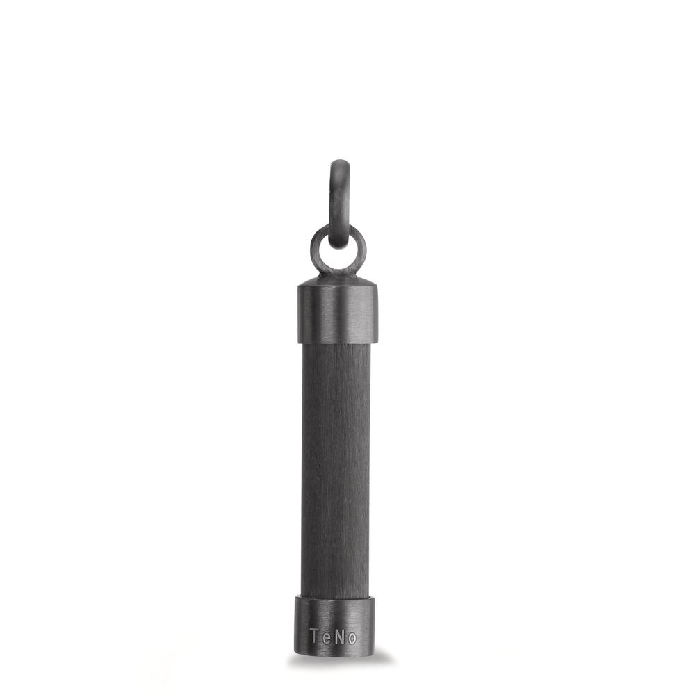 Anhänger Dieser TeNo Pendulum Anhänger aus Carbon mit anthrazitfarbenem Edelstahl besticht durch coole Eleganz und urbane Lässigkeit. Er kann sowohl an kurzen wie auch an längeren Ketten getragen werden und ist ideal im Mix & Match mit weiteren Anhängern, Tags und Coins aus der TeNo-Signature-Kollektion. 