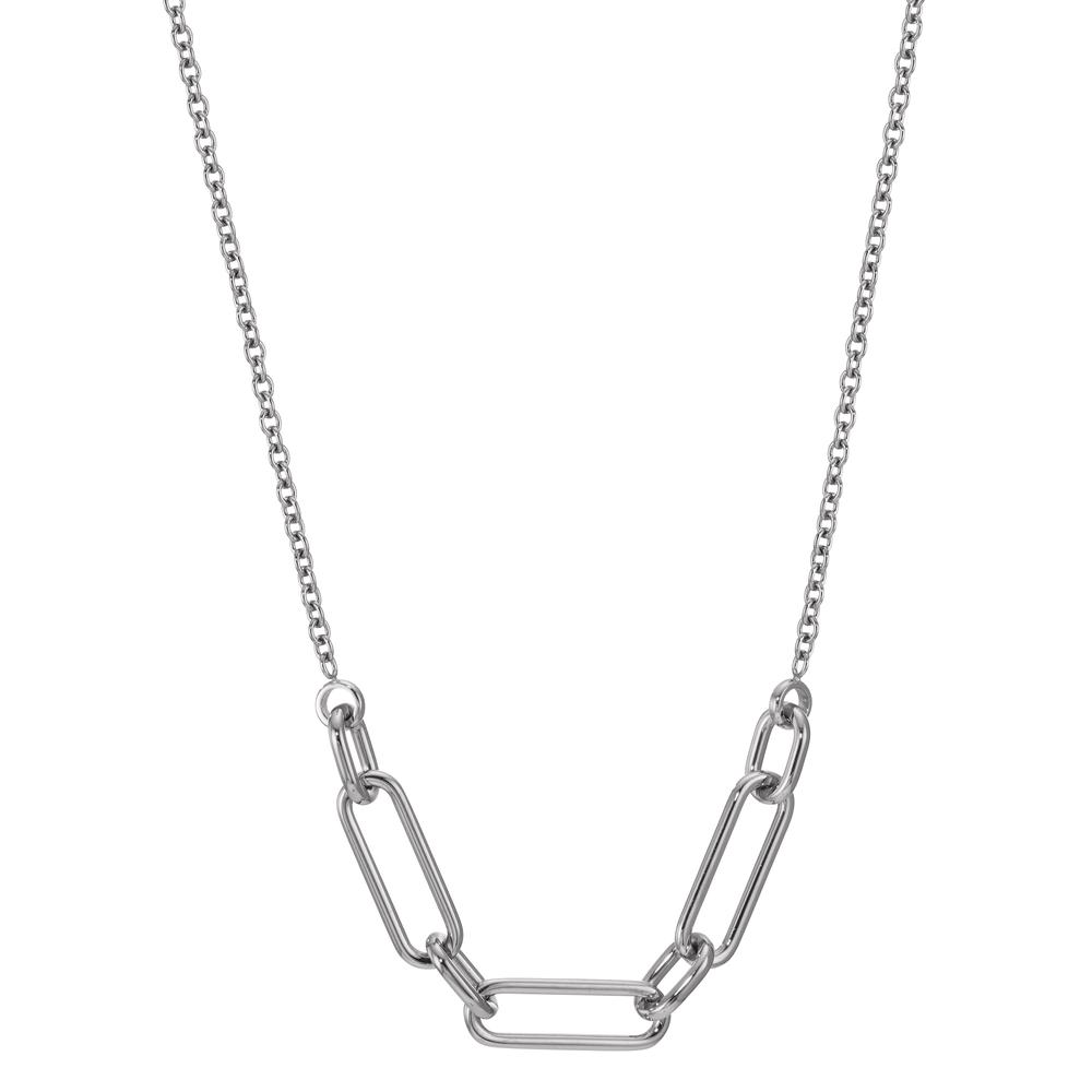 Collier Die TeNo Soho Silver Kette aus Edelstahl überzeugt als stilsicherer Eyecatcher und besticht mit handpolierten Kettengliedern, die sich zu einem minimalistischen und dennoch auffälligen Stil verbinden. Die filigrane Halskette eignet sich perfekt, um individuelle Layering-Looks zu kreieren oder um ganz alleine für sich zu wirken.
 