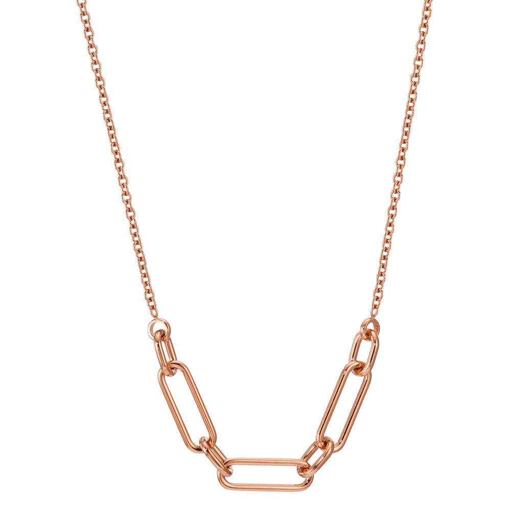 Collier Die TeNo Soho Roségold Kette aus Edelstahl überzeugt als stilsicherer Eyecatcher und besticht mit ihren handpolierten Kettengliedern, die sich zu einem minimalistischen und dennoch auffälligen Stil verbinden. Diese filigrane Halskette eignet sich perfekt, um individuelle Layering-Looks zu kreieren oder um ganz alleine für sich zu wirken. 