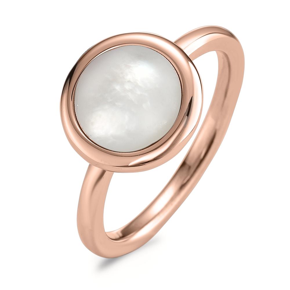 Fingerring Eleganter Damen Fingerring aus hochwertigem Edelstahl mit Perlmutt-Einlage. Das zeitlose Design in Roségold-Finish verleiht Ihrem Outfit einen dezenten, edlen Touch. Ideal für jeden Anlass, robust und hautfreundlich – ein Must-have für Ihre Schmucksammlung.