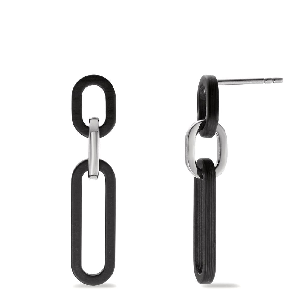 Ohrhänger Moderne Damen Ohrhänger aus hochwertigem Edelstahl und Carbon. Die stilvolle Kombination aus schwarzem Carbon und glänzendem Edelstahl verleiht jedem Outfit einen eleganten und zugleich trendigen Look. Leicht und angenehm zu tragen – ideal für jeden Anlass.