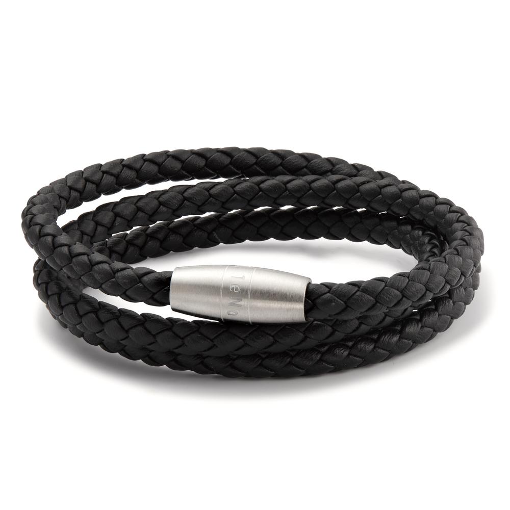 Armband Dieses Damen-Armband kombiniert stylisches, geflochtenes Leder mit einem robusten Edelstahlverschluss. Der dezente, aber moderne Look macht es zum perfekten Accessoire für jeden Anlass. Komfortabel zu tragen und dabei ein echter Hingucker für Ihre Handgelenke.