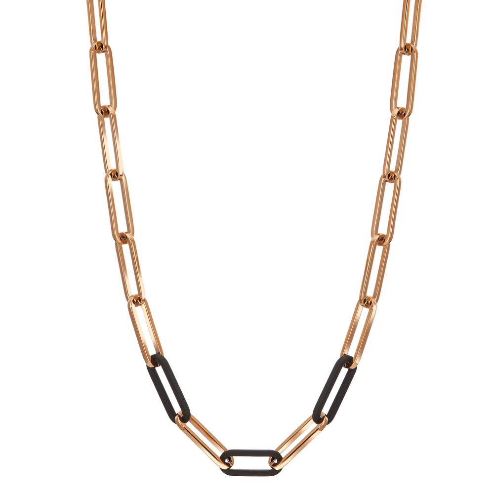 Collier Zeitgemäß, gradlinig und urban: Mit ihrem minimalistischen Stil und ihrer raffinierten Schlichtheit beeindruckt die TeNo Soho Chain in Roségold aus glänzendem Edelstahl mit ultraleichtem matten Carbon durch starke Identität. Inspiriert vom gleichnamigen New Yorker Szene- und Künstlerviertel der 1960 er Jahre steht die für Soho so typische Architektur aus arkadenförmig gestalteten Fensterrahmen für einen charaktervollen und zeitlosen Stil. 