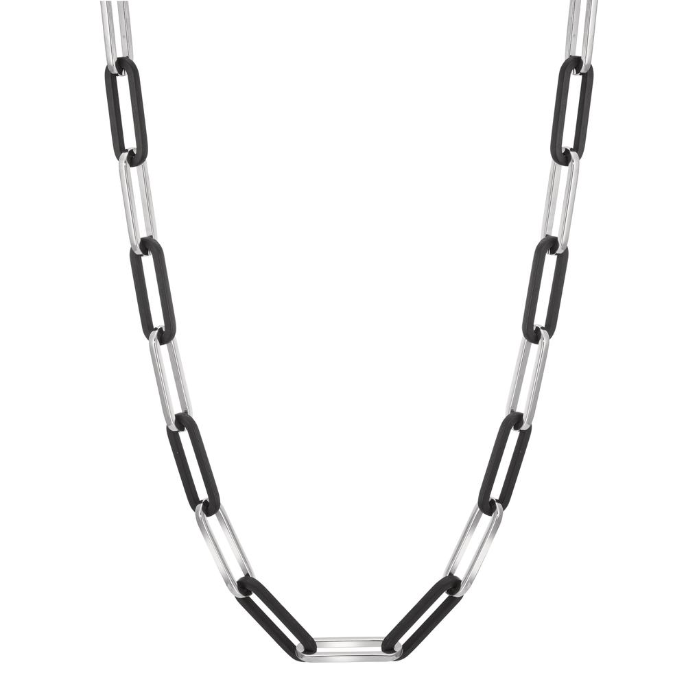 Collier Dieses Damen-Collier aus hochwertigem Edelstahl und Carbon besticht durch modernes Design und robuste Eleganz. Die kontrastreichen Glieder in Schwarz und Silber sorgen für einen stylishen Look, der zu jedem Outfit passt. Leicht, langlebig und komfortabel – ein Must-have für modebewusste Damen.