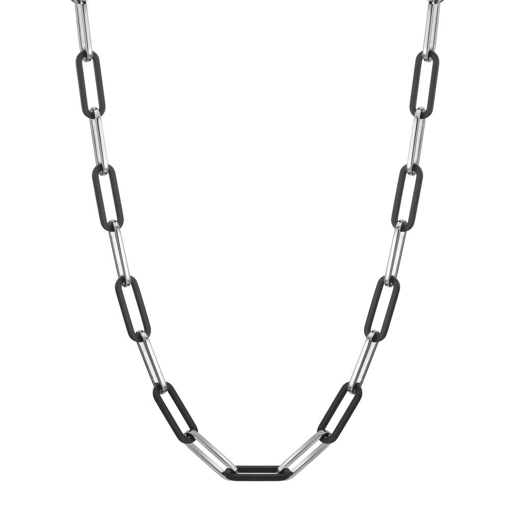 Collier Dieses Damen-Collier aus Edelstahl und Carbon besticht durch sein modernes Design und die reizvolle Kombination aus glänzendem Metall und mattem Carbon. Leicht, robust und vielseitig, ist es das perfekte Accessoire für einen stilvollen, zeitgemäßen Look bei jedem Anlass.