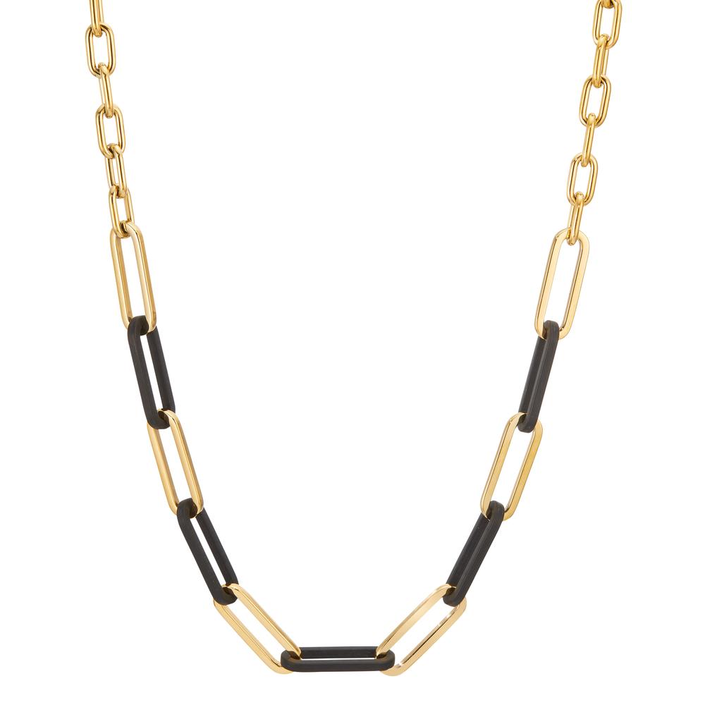 Collier Elegantes Damen-Collier aus hochwertigem Edelstahl in Gold und Carbon Schwarz. Die Kombination von glänzenden und matten Gliedern verleiht dem Schmuckstück einen modernen, stylischen Look. Perfekt für besondere Anlässe oder den Alltag, robust und leicht zu tragen.