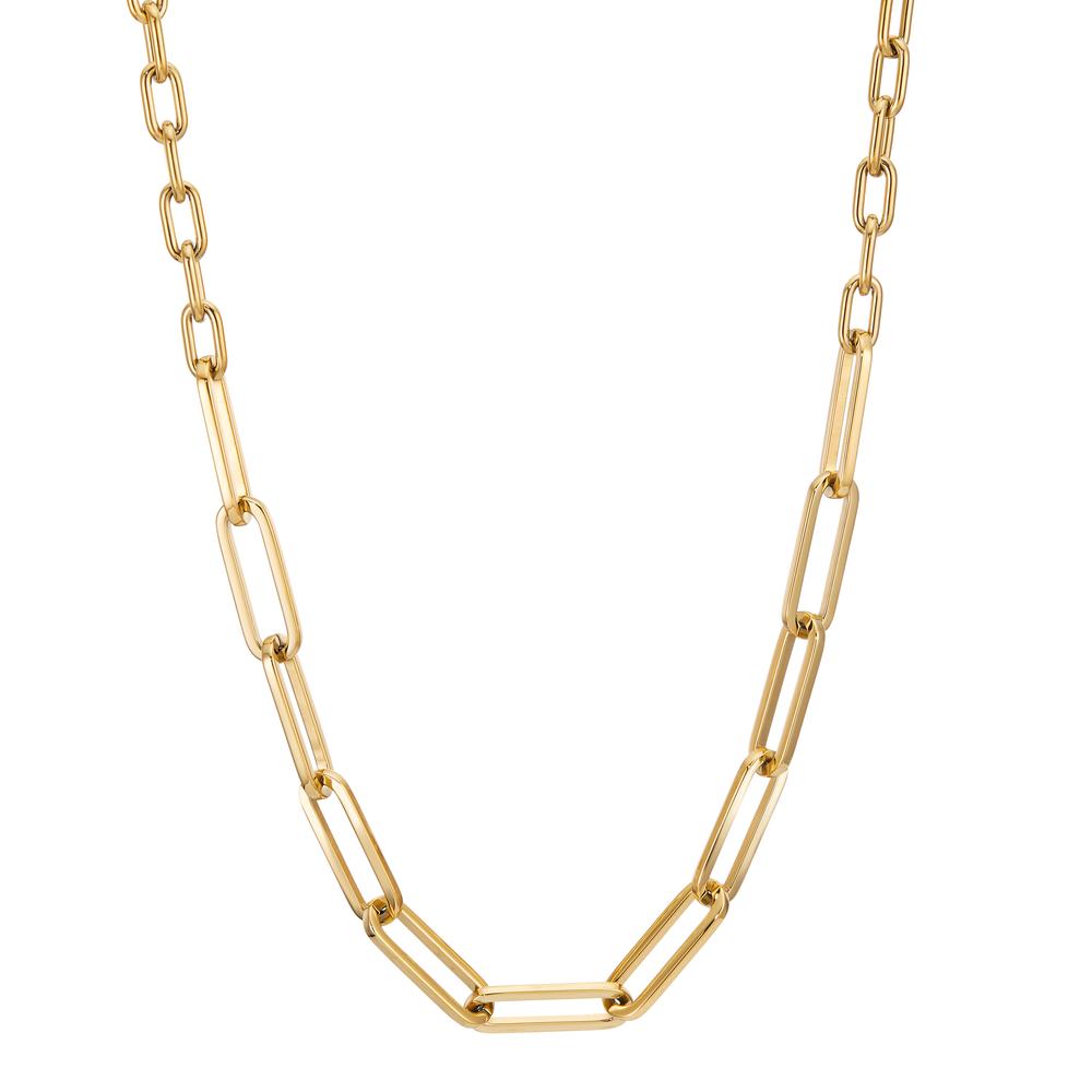 Collier Das TeNo Soho Gold Edelstahlcollier überzeugt als stilsicherer Eyecatcher und besticht mit ihren aufwendig handpolierten Kettengliedern die sich zu einem minimalistischen und dennoch auffälligen Stil zusammenfügen. Die markante Kette ist weder zu klein um sie alleine zu tragen noch zu klobig um sie auch zusammen mit anderen Halsketten zu kombinieren. 