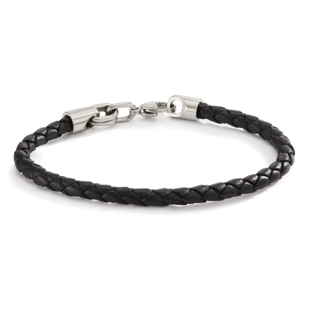 Armband Elegantes Damenarmband aus hochwertigem, geflochtenem Leder mit robusten Edelstahl-Elementen. Das schlichte Design macht es zum vielseitigen Accessoire für jeden Anlass. Verstellbarer Verschluss für perfekten Sitz und angenehmen Tragekomfort. Zeitlos und stilvoll!
