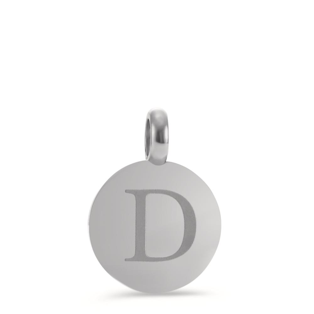 Anhänger Mit diesem silberfarbenen Buchstaben Coin-Anhänger mit tief graviertem D können ganz individuelle Looks an Ketten und Armbändern zusammengestellt werden. Von A-Z erhältlich und wunderschön für ein kleines persönliches Geschenk geeignet. Der runde Aufhängering passt an alle Verschlüsse mit einem Durchmesser kleiner als 3,0 mm.  