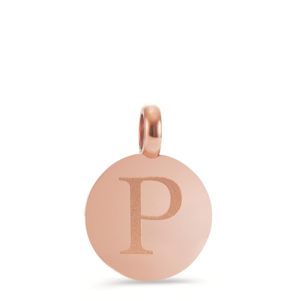 Anhänger Dieses roséfarbene P-Initialen-Coin aus Edelstahl ist besonders hübsch für eine Buchstaben-Charmkette oder einem Armband für einen oder mehreren Buchstabenanhängern. Sein Design ist zeitlos, modern und minimal und kann nach Lust und Laune mit anderen TeNo Coins stilvoll kombiniert werden. Der Aufhängering ist für alle Verschlüsse mit einem Durchmesser kleiner als 3,0 mm geeignet. 