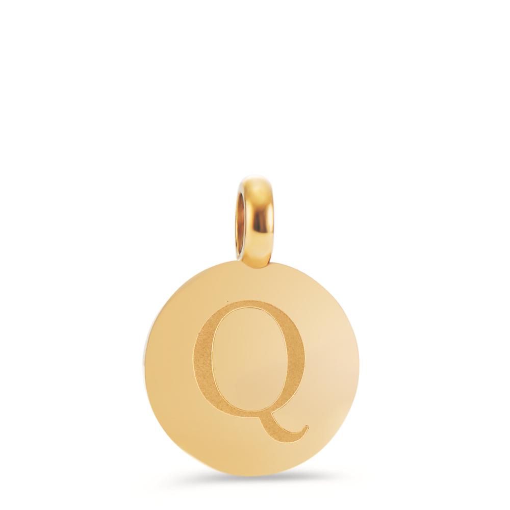 Anhänger Für ein stilvolles Schmuck Styling mit persönlichen Initialen ist dieser goldfarbene TeNo-Coin-Anhänger wie geschaffen. Ob als Geschenk für einen lieben Menschen oder für sich selbst glänzt der Anhänger mit dem Buchstaben Q wunderschön an allen Ketten und Armbändern. Die massive Öse passt an alle Verschlüsse mit einem Durchmesser kleiner als 3,0 mm. 