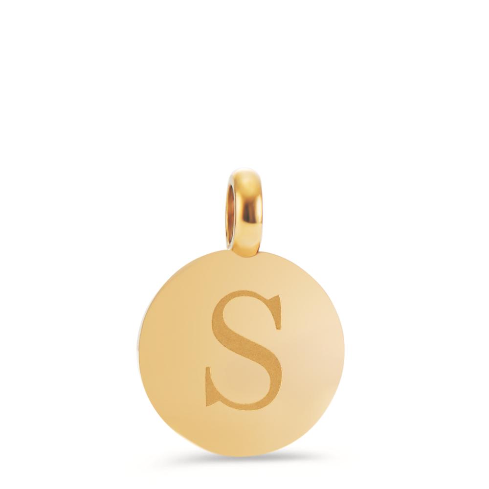 Anhänger Für ein stilvolles Schmuck Styling mit persönlichen Initialen ist dieser goldfarbene TeNo-Coin-Anhänger wie geschaffen. Ob als Geschenk für einen lieben Menschen oder für sich selbst glänzt der Anhänger mit dem Buchstaben S wunderschön an allen Ketten und Armbändern. Die massive Öse passt an alle Verschlüsse mit einem Durchmesser kleiner als 3,0 mm. 